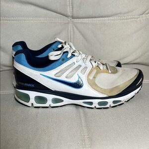 Nike Air Max Tailwind 2 Men’s White and Blue Running Shoes Size 13